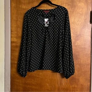 New Womens Buckle Black Printed Strappy Top Blouse M